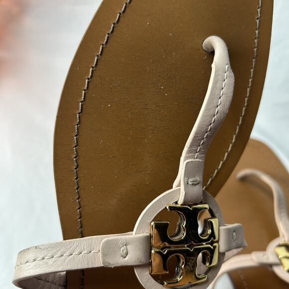 Tory Burch Mini Miller Sandal Square Toe Size 11 M Pink - Picture 5 of 8